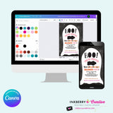 Boo Ghost Spooktacular Halloween Party Invitation - Editable in Canva (Digital Download)