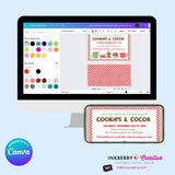 Christmas Cookies and Cocoa Party Invitation - Edit in Canva