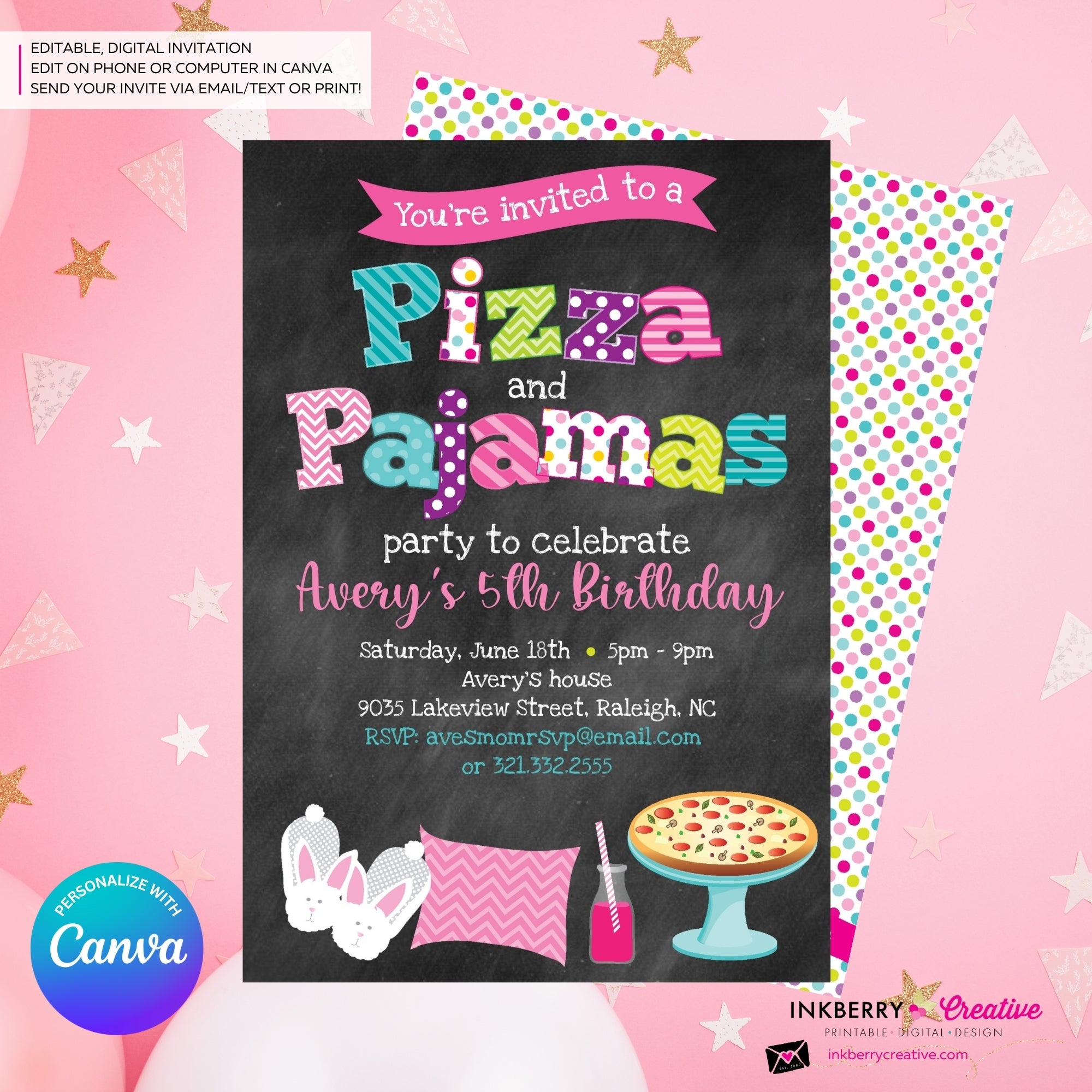 pizza party invites free printable