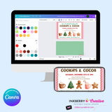 Christmas Cookies and Cocoa Party Invitation (Pink) - Edit in Canva