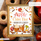 Apple Cider Bar Sign, Fall Drink Station Printable, Hot Apple Cider Bar, Autumn Party Sign, Thanksgiving Decor, Instant Download 8x10