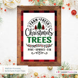 Farm Fresh Christmas Trees 8x10 Sign, JPEG, Instant Download, Digital File