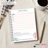 Digital, Printable Wellness Planner, Journal & Habit Tracker, Undated Self Care Workbook for Mental Health and Wellness Habit Tracking, PDF