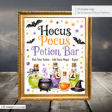 Hocus Pocus Potion Bar Sign, Halloween Party Printable, Witches Brew Drink Station, Halloween Bar Sign, Instant Download 8x10