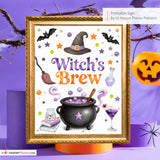 Witch's Brew Sign, Halloween Cocktail Bar Printable, Adult Halloween Party Sign, Witches Brew Drink Station, Instant Download 8x10
