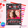 Big Hugs Chalkboard Style - Valentine's Day Photo Card - Personalize and Edit in Canva
