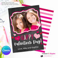 Ornate Frame Chalkboard - Valentine's Day Photo Card - Personalize and Edit in Canva