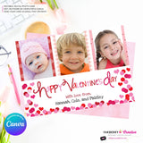 Patterns and Hearts - Valentine's Day Photo Card - Personalize and Edit in Canva