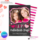 Ornate Frame Chalkboard - Valentine's Day Photo Card - Personalize and Edit in Canva