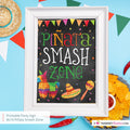 Printable Piñata Smash Zone Sign, Mexican Fiesta, Nacho Taco Birthday Party Sign, 8x10 Instant Download, Piñata Print, Digital File