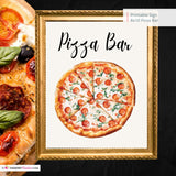 Pizza Bar Printable Sign, Wedding Sign, Bridal Baby Shower Birthday Party Pizza Bar Sign 8x10, PDF, Instant Download, Digital File