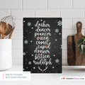 Santa's Reindeer Names Christmas 8x10 Sign (Chalkboard), JPEG, Instant Download, Digital File