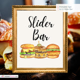 Slider Bar Printable Sign, Wedding Sign, Bridal Baby Shower Birthday Party Slider Bar Sign 8x10, PDF, Instant Download, Digital File