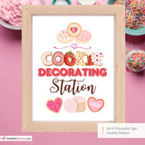 Valentine's Day Cookie Decorating Station 8x10 Sign, JPEG, Instant Download, Digital File