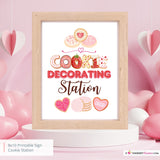 Valentine's Day Cookie Decorating Station 8x10 Sign, JPEG, Instant Download, Digital File