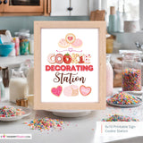Valentine's Day Cookie Decorating Station 8x10 Sign, JPEG, Instant Download, Digital File