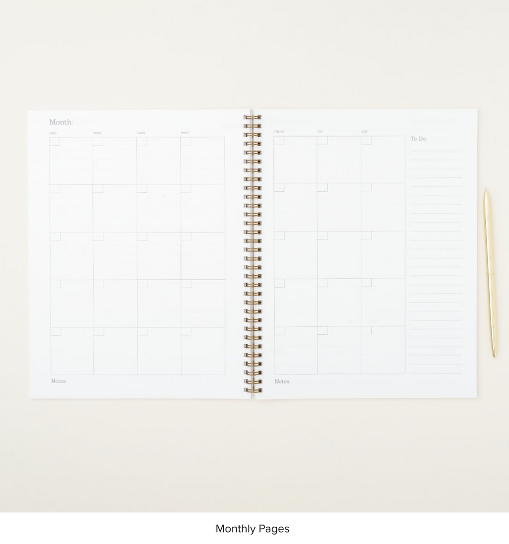 Black and White Plaid Check Planner