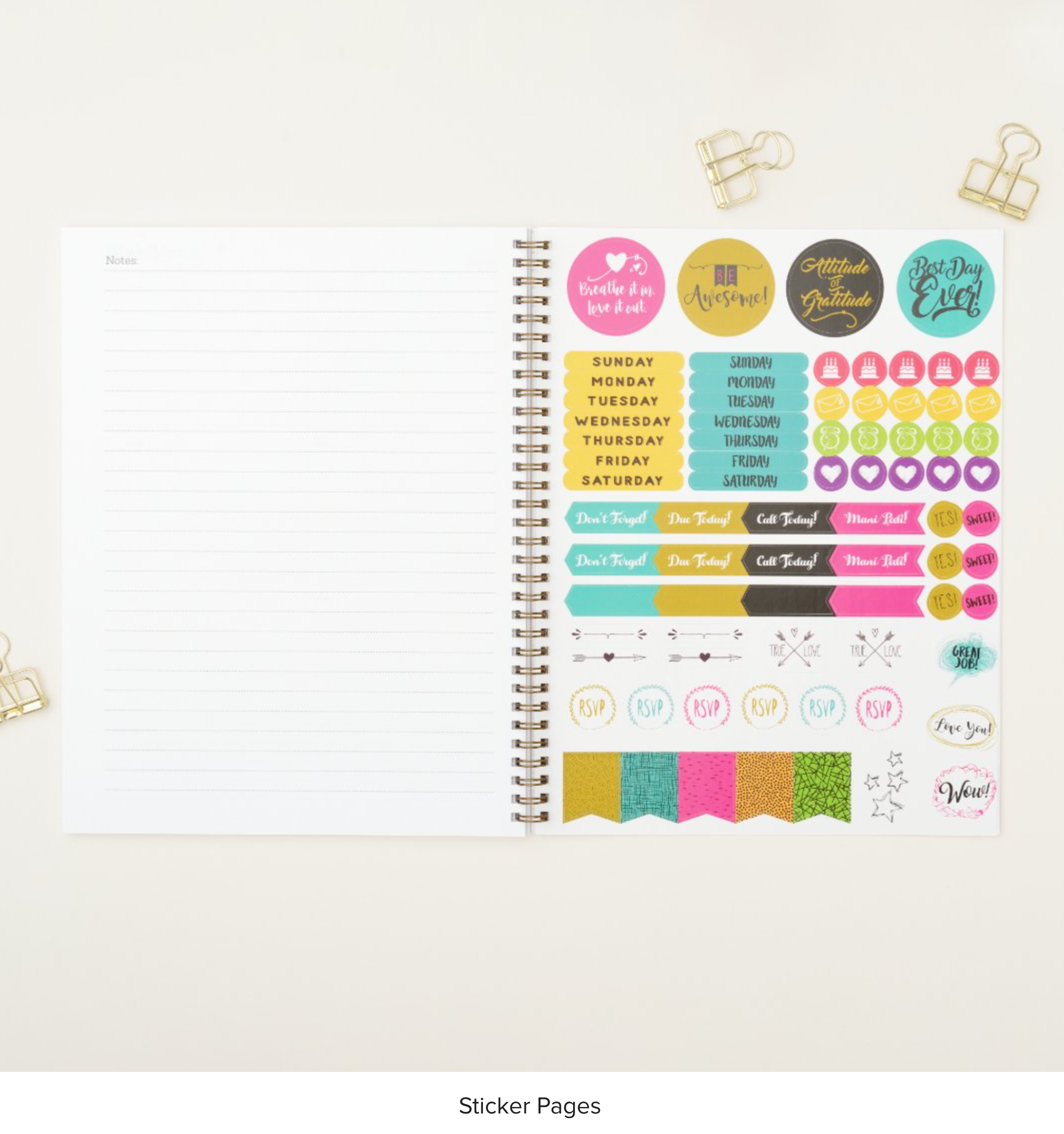 Navy Blue Colorful Dot Planner