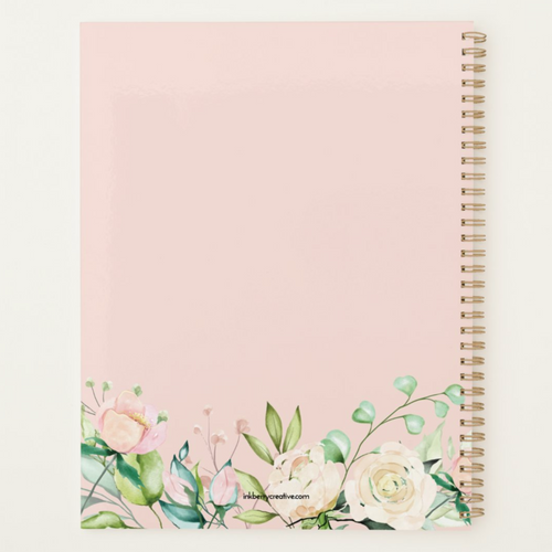 Chalkboard Pink Floral Planner