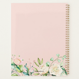 Painted Pink and Green Floral Planner