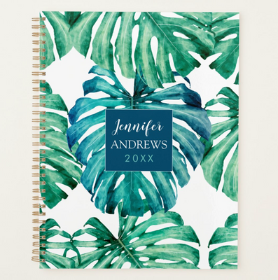 Painted Palm Leaf Planner