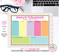 Printable Kids Weekly Schoolwork Planner and To Do List - Instant Download, Editable PDF, Printable Daily Weekly Planner for Kids - Homework, School, Chores