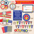 Perfect Strike Bowling Birthday Party - DIY Printable Party Pack - inkberrycards