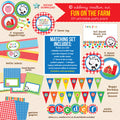 Fun on the Farm (Primary Colors) Barnyard Birthday - DIY Printable Party Pack - inkberrycards