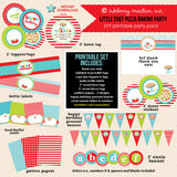 Little Chef Pizza Baking Birthday Party Invitation - inkberrycards