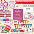 Colorful Rainbow Baking Birthday - DIY Printable Party Pack - inkberrycards