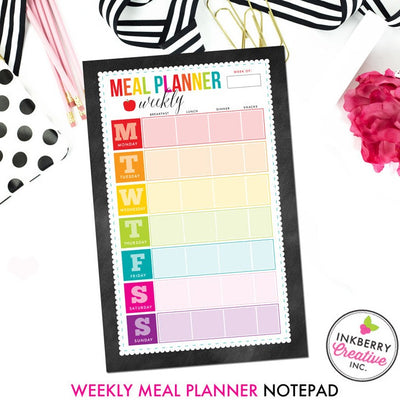 Easy Weekly Meal Planner Notepad - 2 Sizes Available - inkberrycards