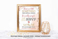 Bubbles and Brews Shower - RSVP Reminder Sign - Printable, Editable