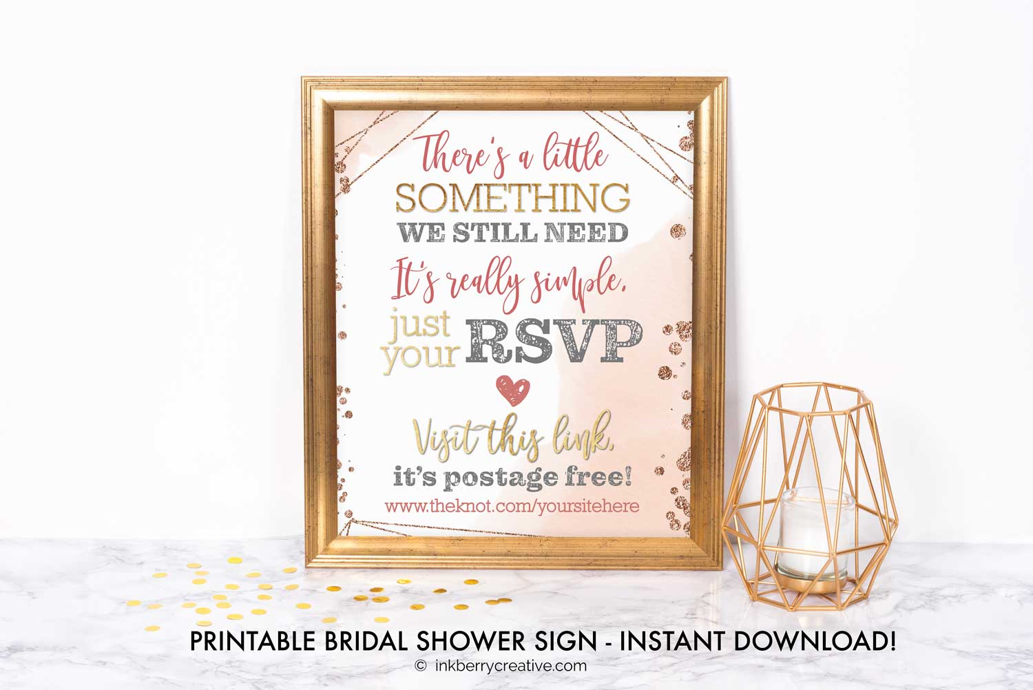 Bubbles and Brews Shower - RSVP Reminder Sign - Printable, Editable