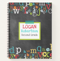 Boy's Chalkboard Alphabet - Personalized Notebook