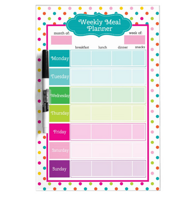 Easy Weekly Meals Dry Erase Board