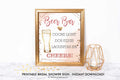 Bubbles and Brews Shower - Beer Bar Menu Sign - Printable, Editable