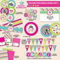 Fun & Games Girl's Carnival Birthday - DIY Printable Party Pack - inkberrycards