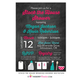 Stock the House (Chalkboard) Couple's Wedding Shower Invitation - inkberrycards
