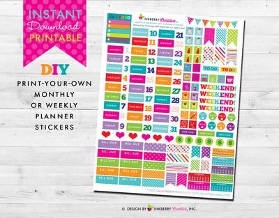 Pay Day Printable Planner Stickers