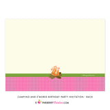 Girls' S'mores & Camping Birthday Party Invitation - inkberrycards