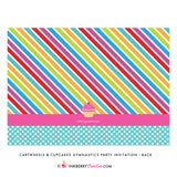 Cartwheels and Cupcakes Boy Girl Gymnastics Party Invitation (Photo Version) - inkberrycards