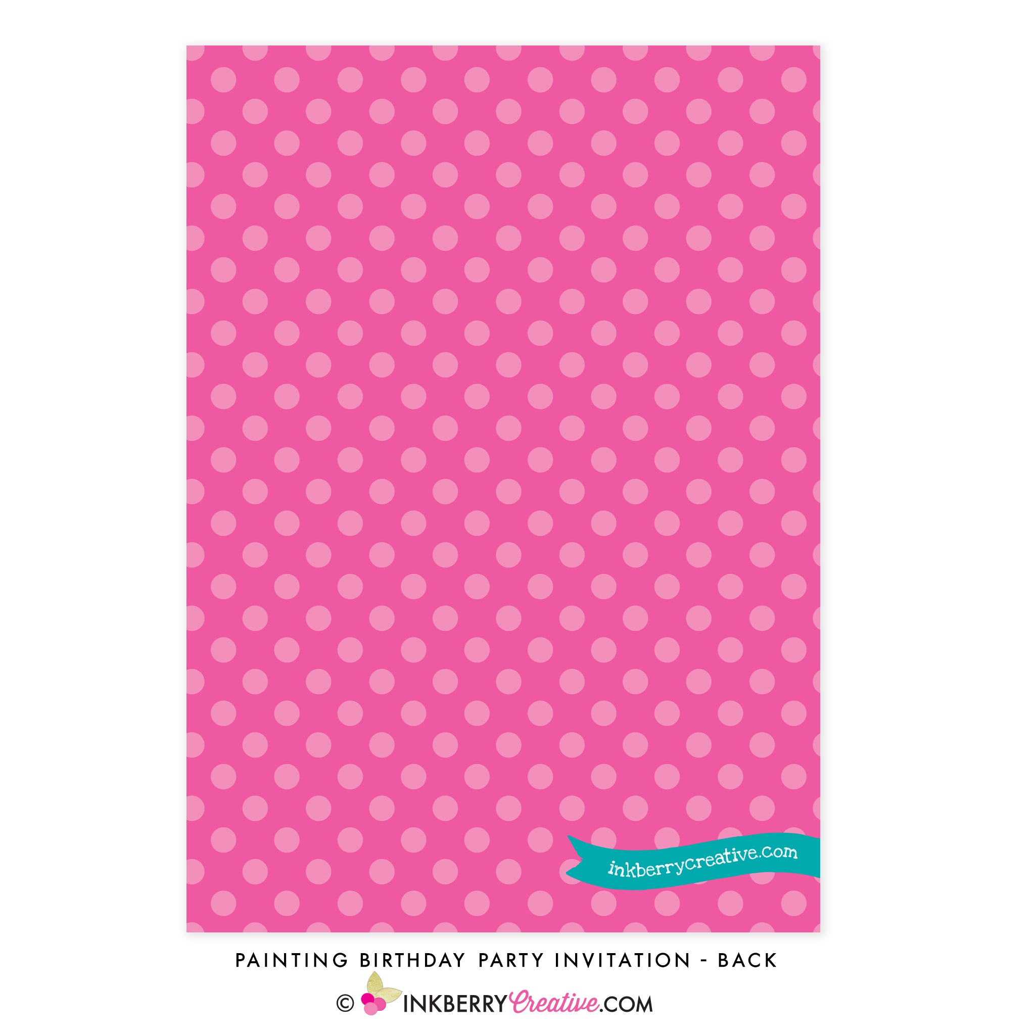Painting Art Party Invitation - Chalkboard Style - inkberrycards