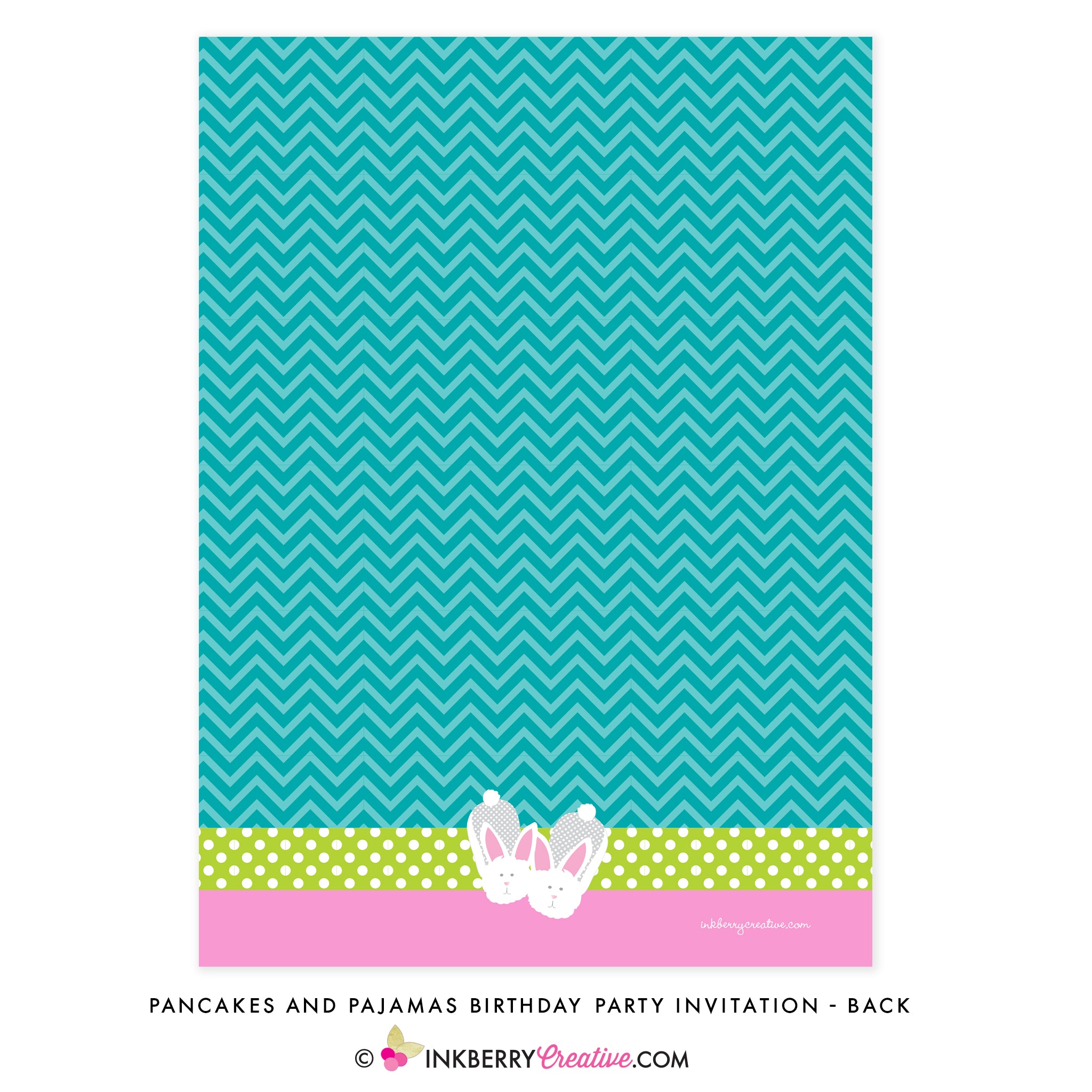 Pancakes and Pajamas Party Chalkboard Style Invitation - inkberrycards