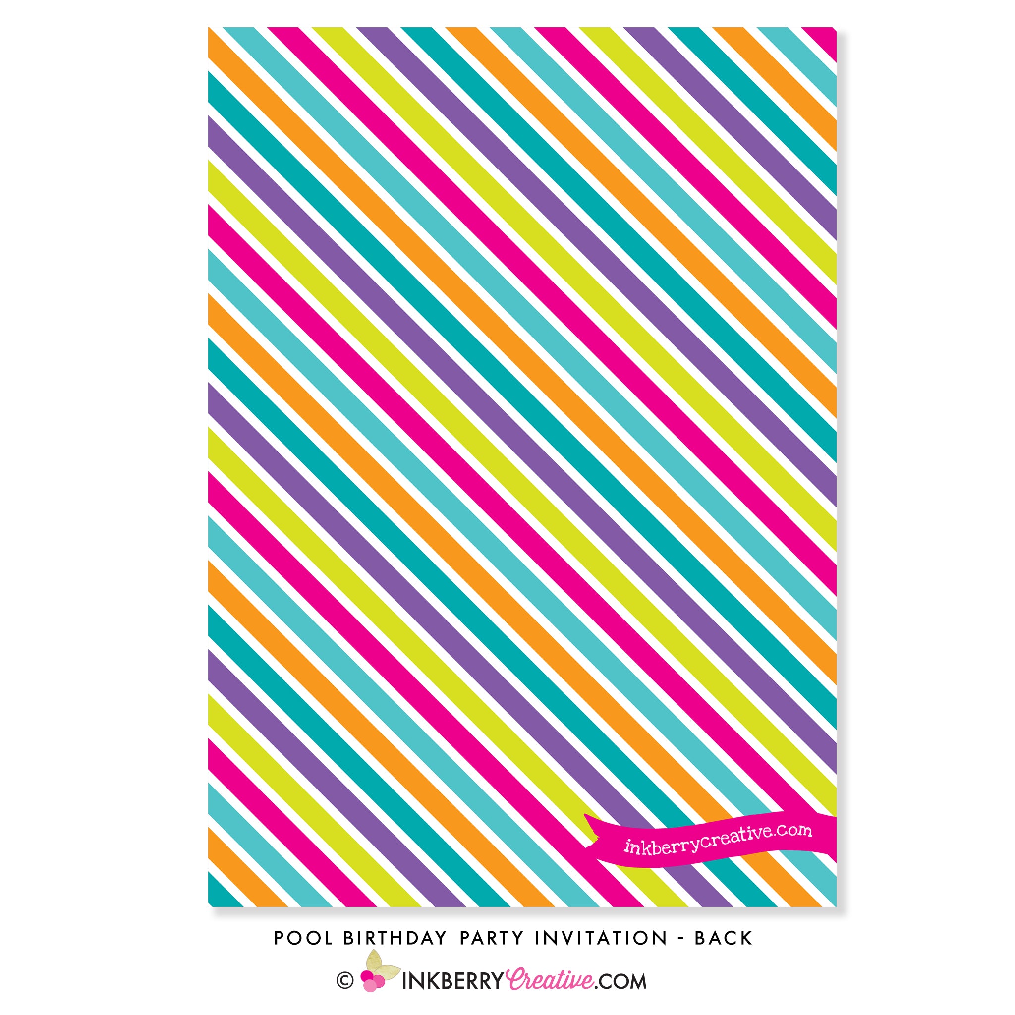 Pool Swimming Birthday Party Invitation - inkberrycards