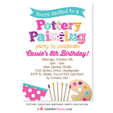 Pottery Painting Party Invitation - inkberrycards