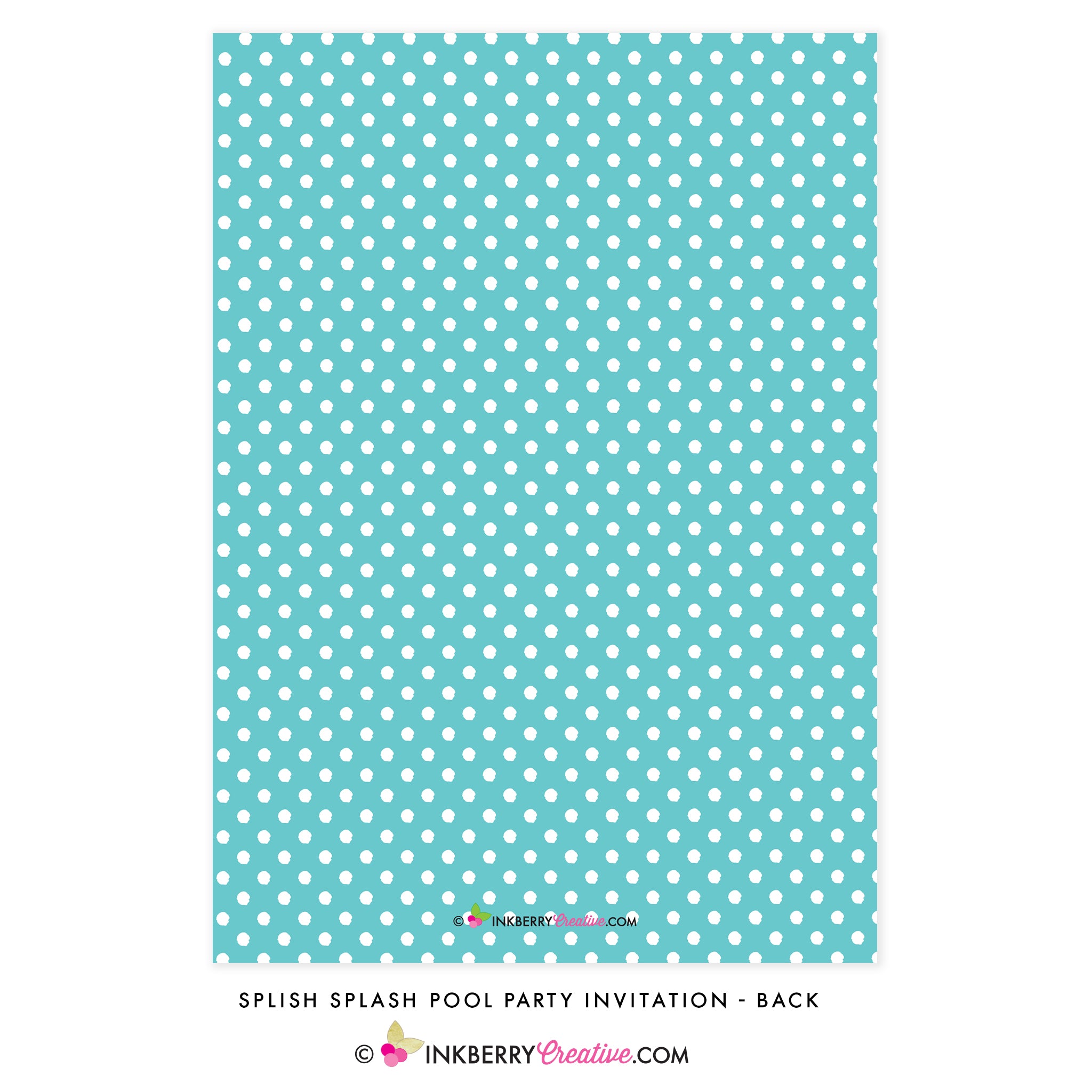 Color Splash Pool Party Invitation (Pink & Aqua) - inkberrycards