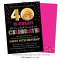 Disco Ball 70's Party Invitation - 40th or 50th Birthday Party Invitation - inkberrycards