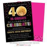Disco Ball 70's Party Invitation - 40th or 50th Birthday Party Invitation - inkberrycards