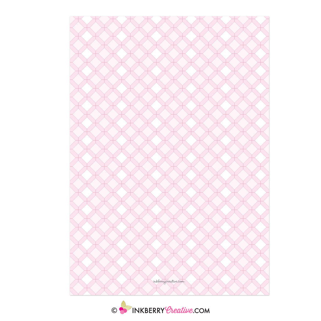 Pink Diamond Band - Girl's First Holy Communion Invitation