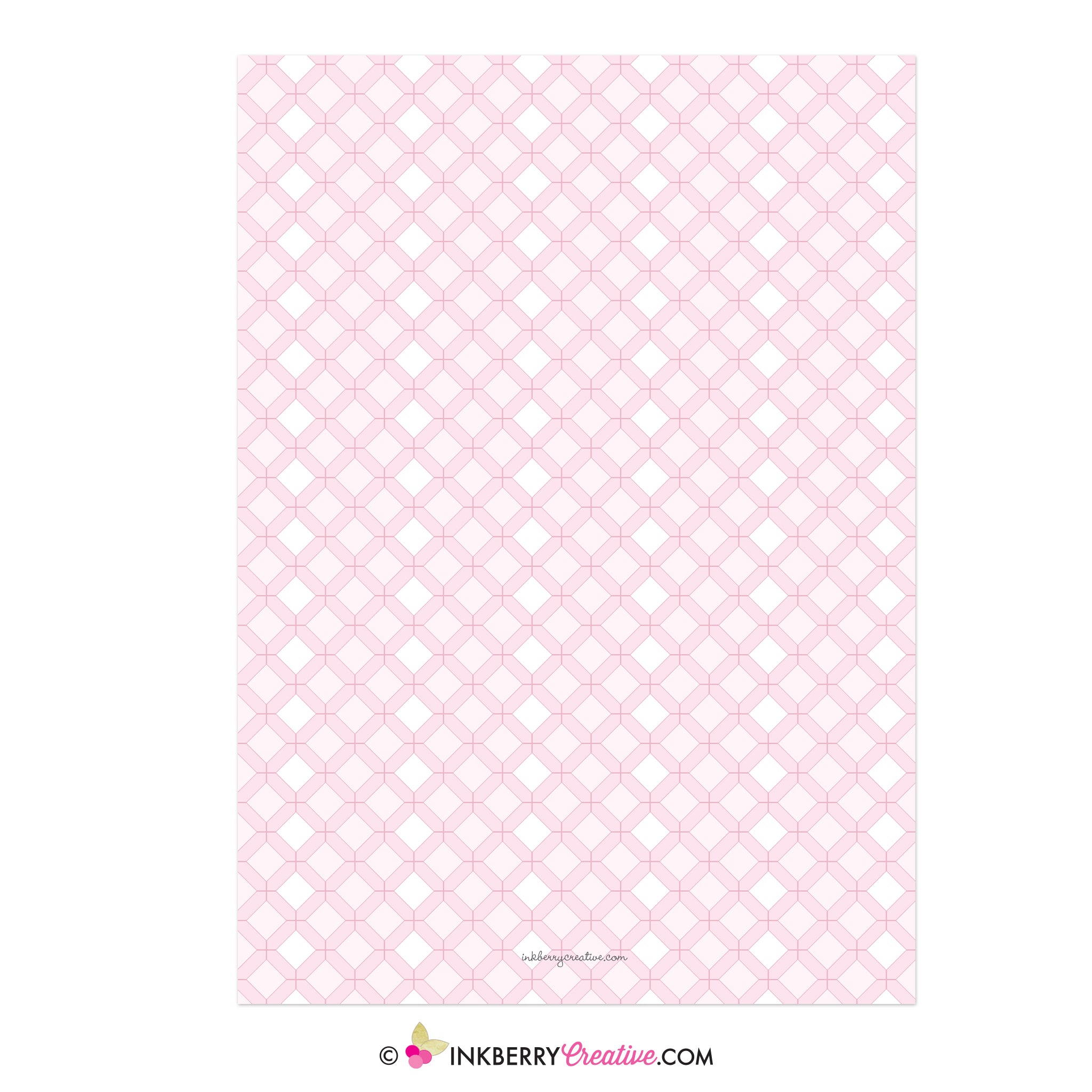 Pink Diamond Band - Girl's First Holy Communion Invitation